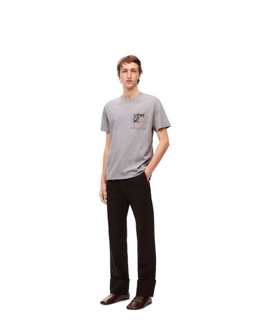 Loewe Multicolor Luxury Relaxed Fit T-shirt In Cotton for men