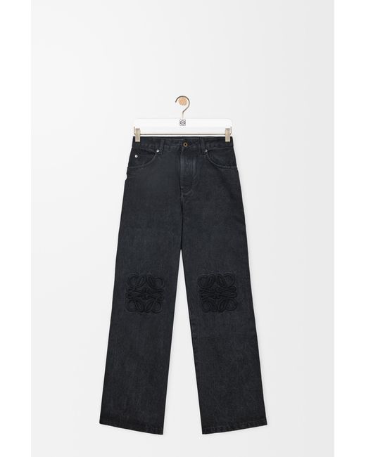 Loewe White Anagram Baggy Jeans for men