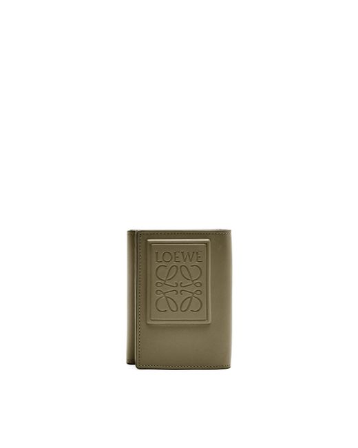 Loewe Green Luxury Trifold Wallet In Satin Calfskin for men