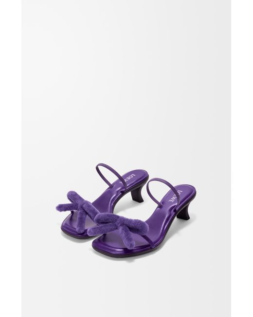 Loewe Purple Mimi Bow Sandal