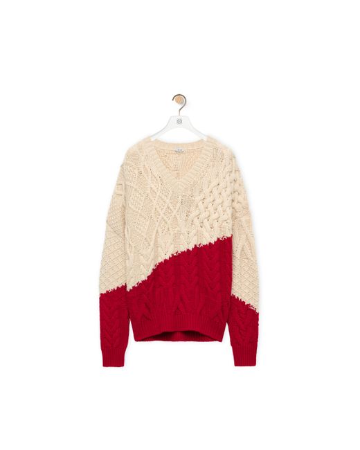 Loewe Red Sweater In Wool for men