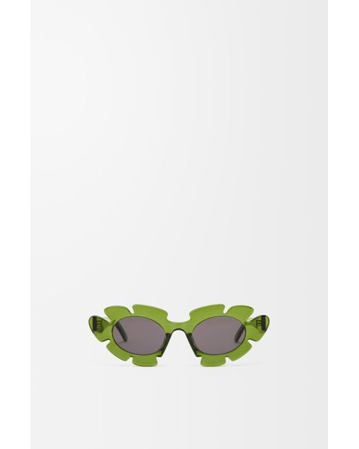 Loewe Green X Paula's Ibiza G000270x03 Flower-shaped Acetate Sunglasses