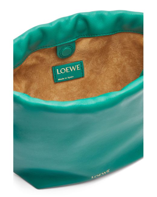 Loewe Green Luxury Mini Flamenco Purse Bag In Mellow Nappa Lambskin For