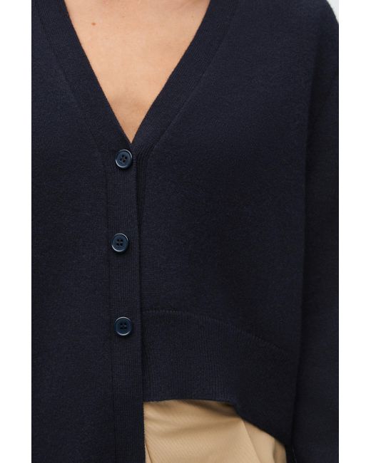 Loewe Black Luxury Asymmetric Cardigan In Cashmere For