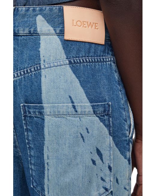 Loewe Blue Luxury Baggy Jeans In Denim