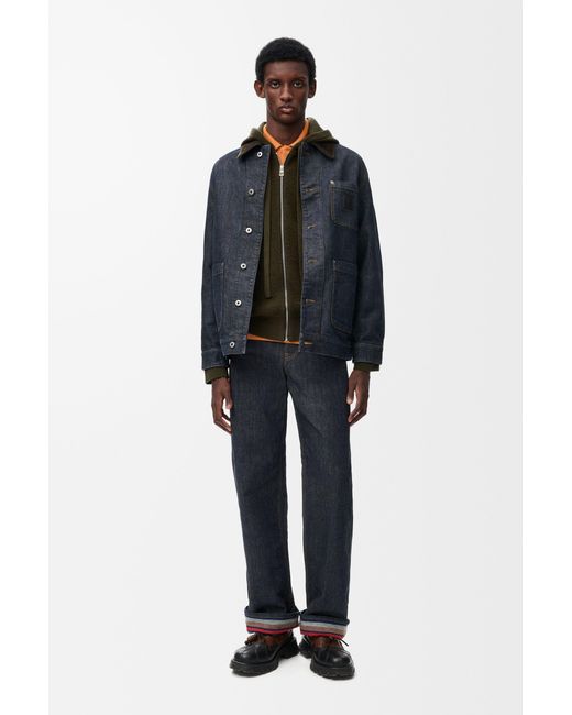 Loewe Green Anagram Zip-Up Hoodie for men