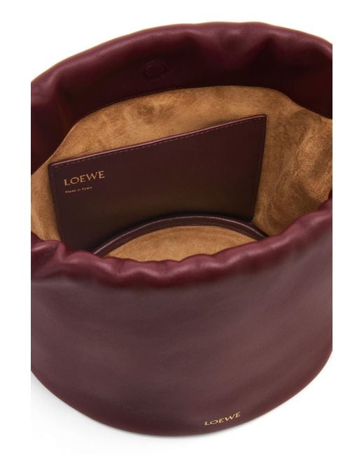 Loewe Purple Flamenco Purse Bucket Bag In Mellow Nappa Lambskin