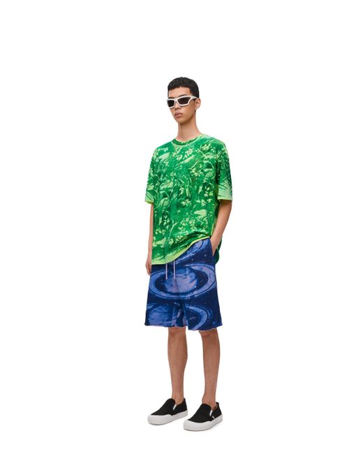 Loewe Green Shorts In Cotton for men