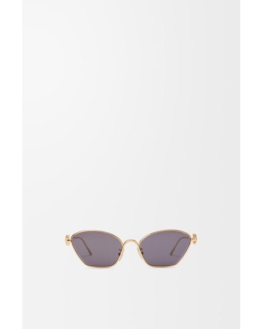 Loewe White Anagram Bombé Hexagon Sunglasses For
