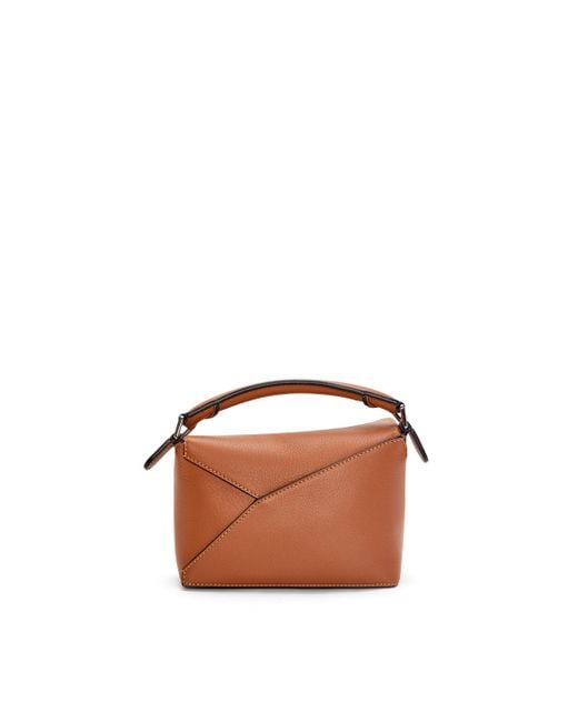 Loewe Natural Luxury Mini Puzzle Bag In Classic Calfskin For