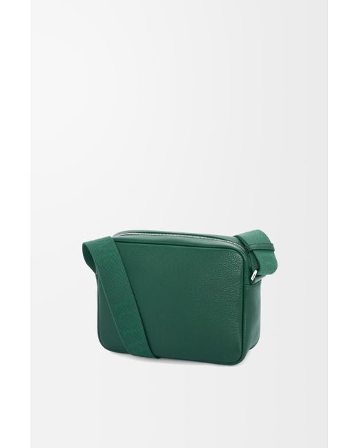 Loewe Green Medium Pebble Messenger Bag In Supple Grained Calfskin for men