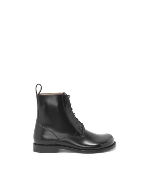 Loewe Black Luxury Campo Ankle Boot In Brushed Calfskin for men