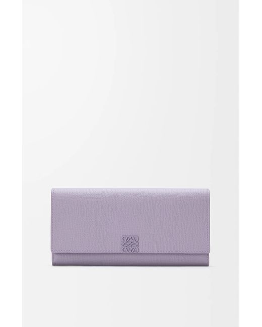 Loewe Purple Anagram Continental Wallet