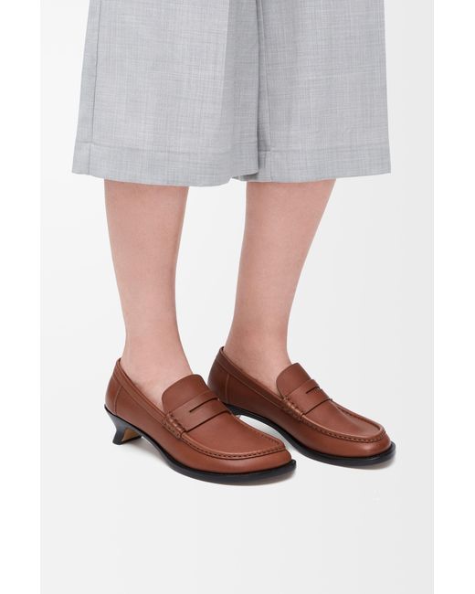 Loewe Brown Campo Loafer In Soft Calfskin