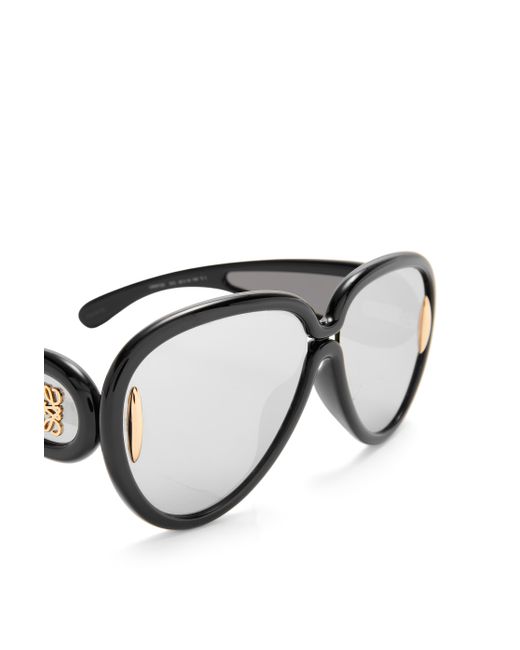Loewe Black Pilot Mask Sunglasses In Acetate And Nylon