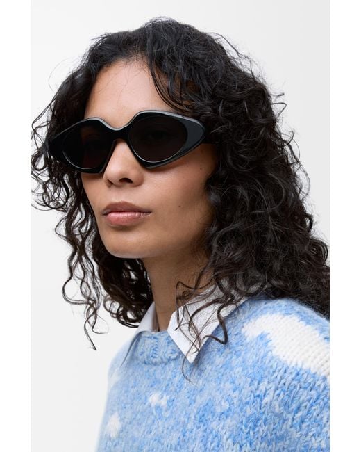 Loewe White Triangle Slim Sunglasses For