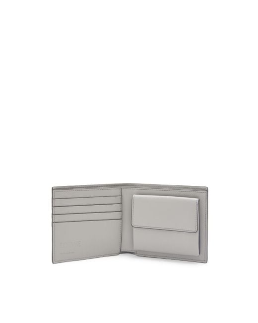 Loewe Gray Luxury Puzzle Bifold Coin Wallet In Classic Calfskin for men