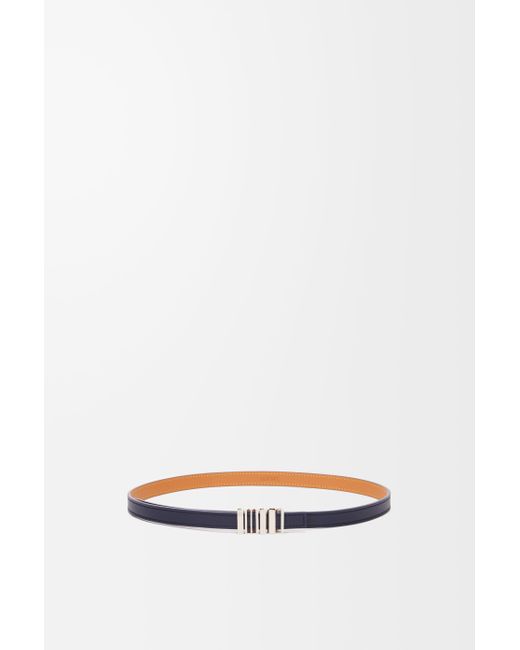 Loewe White Graphic Belt In Classic Calfskin