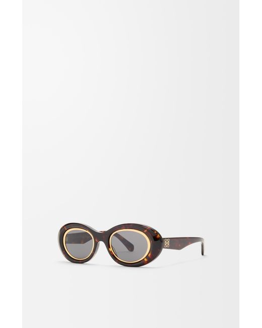 Loewe White Mini Anagram Oval Sunglasses For