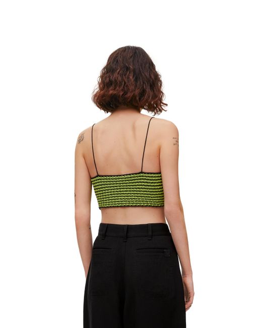 Loewe Black Strappy Top In Cotton Blend