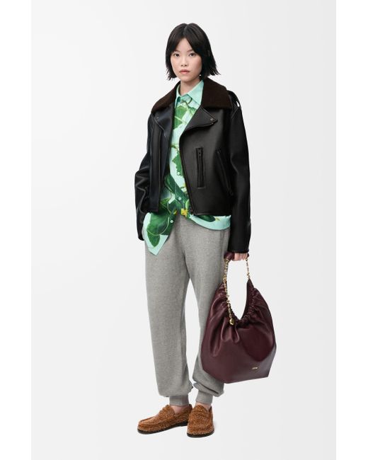 Loewe Black Biker Jacket In Nappa Lambskin