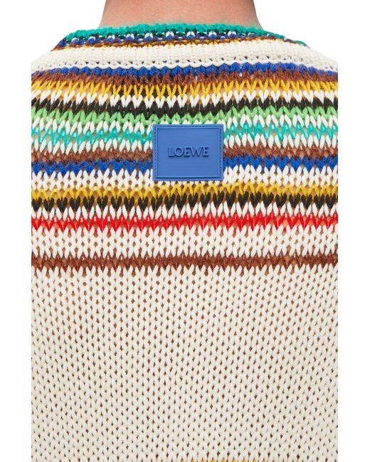 Loewe Blue Sweater In Cotton Blend for men
