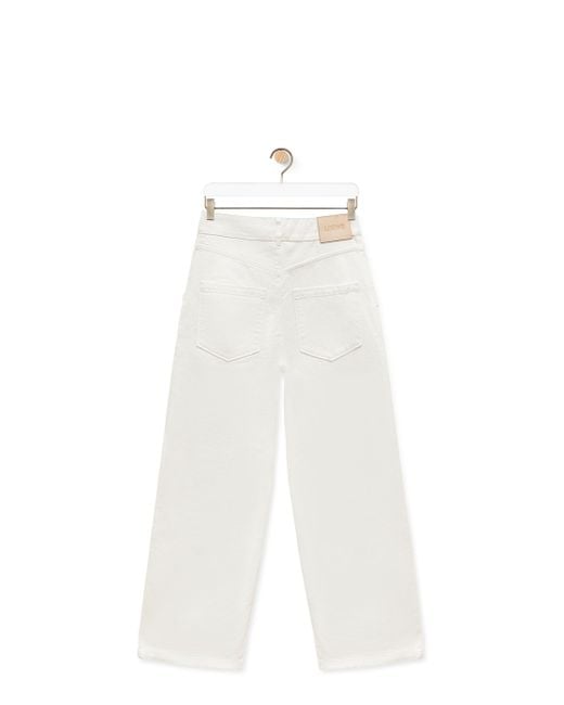 Loewe White Anagram baggy Jeans In Denim