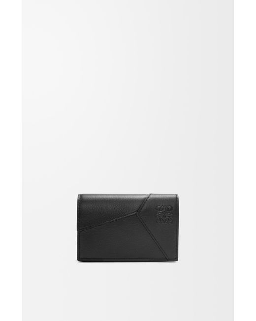 Loewe White Puzzle Business Cardholder In Classic Calfskin for men