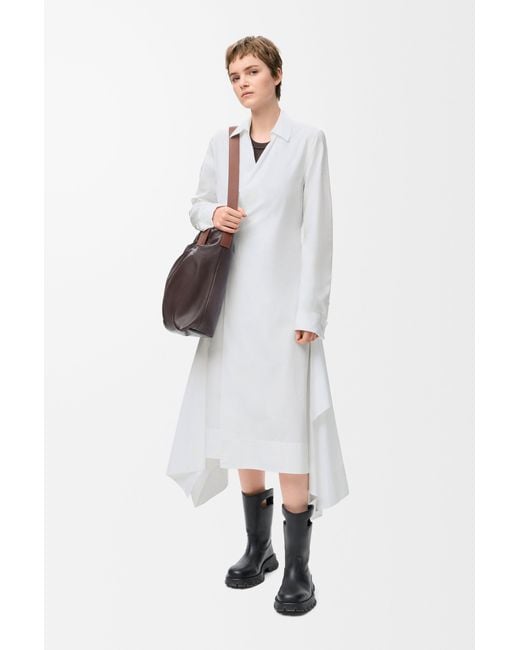 Loewe White Draped Dress