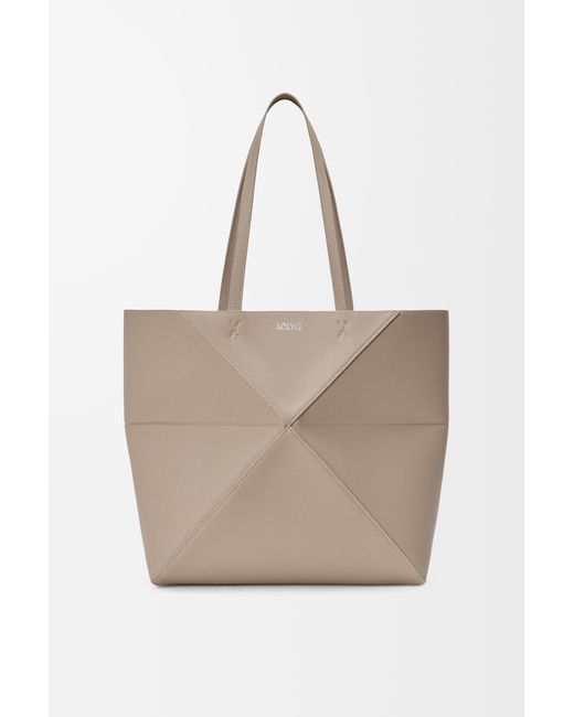 Loewe Natural Medium Horizontal Puzzle Fold Tote