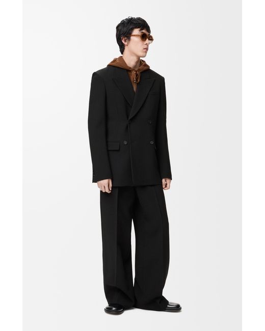 Loewe Black Double-Breasted Jacket for men
