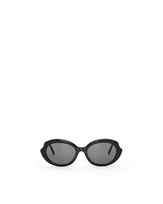 Loewe Black Mini Oval Slim Sunglasses