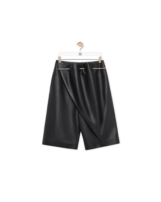 Loewe Black Pin Shorts In Nappa Lambskin