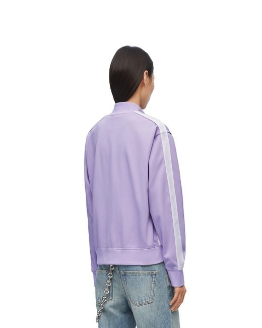 Loewe Purple Luxury Tracksuit Jacket In Technical Jersey
