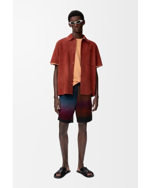 Loewe Red Short Sleeve Shirt for men