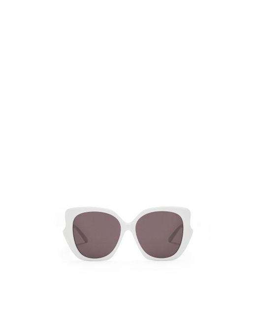 Loewe White Luxury Fantasy Slim Sunglasses
