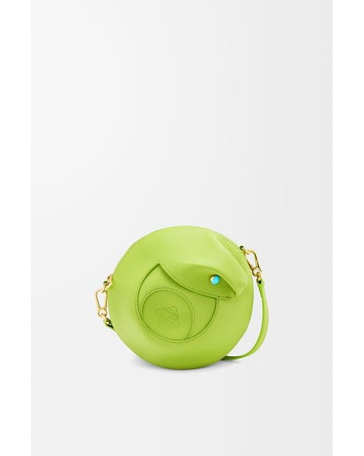 Loewe Yellow Snake Bag In Smooth Calfskin