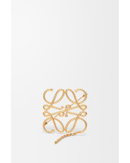 Loewe Metallic Anagram Brooch For