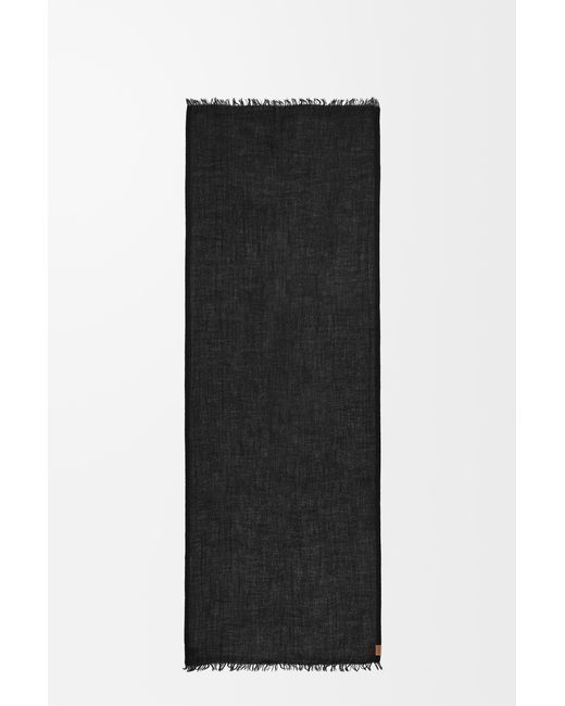 Loewe Black Luxury Scarf In Cashmere For