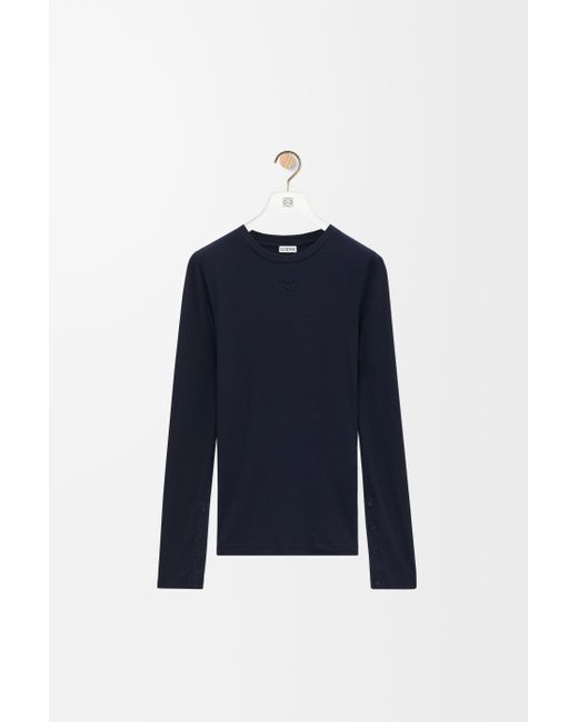 Top De Manga Larga En Modal Mujer Loewe de color Blue