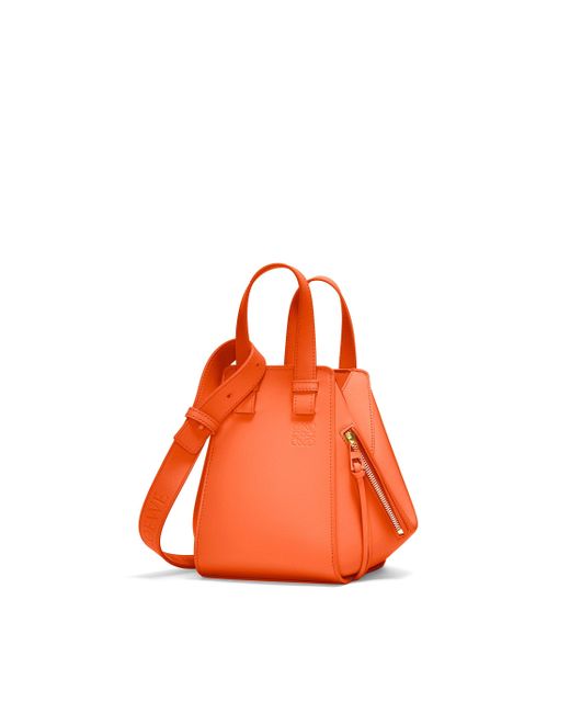Loewe Luxury Hammock Compact Bag In Satin Calfskin For Women in Orange ...