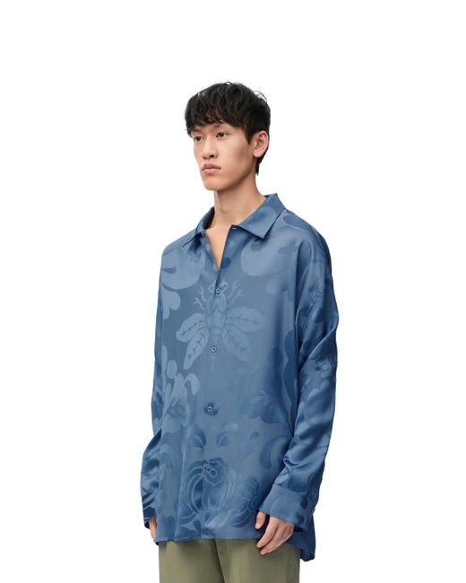 Loewe Blue Shirt In Viscose for men
