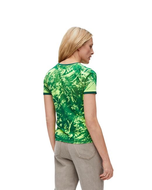 Loewe Green Luxury Slim Fit T-shirt In Cotton