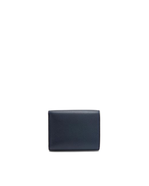 Loewe Blue Luxury Trifold Wallet In Soft Grained Calfskin for men