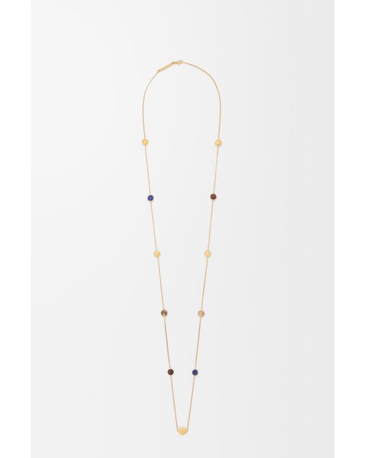 Loewe Blue Anagram Pebble Necklace For