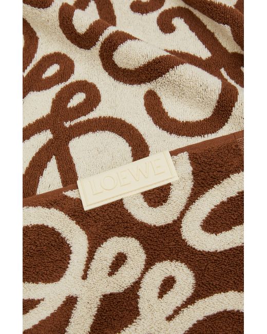 Loewe Brown Towel In Cotton