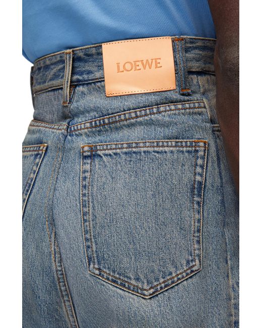 Loewe Blue High Waisted Jeans In Denim for men