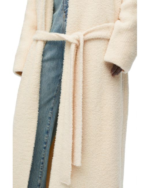 Loewe Multicolor Belted Coat In Wool for men