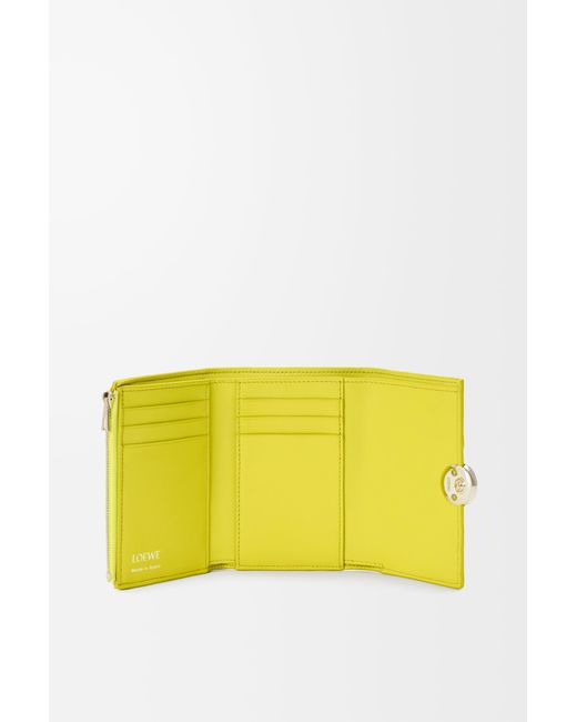 Loewe Yellow Pebble Small Vertical Wallet