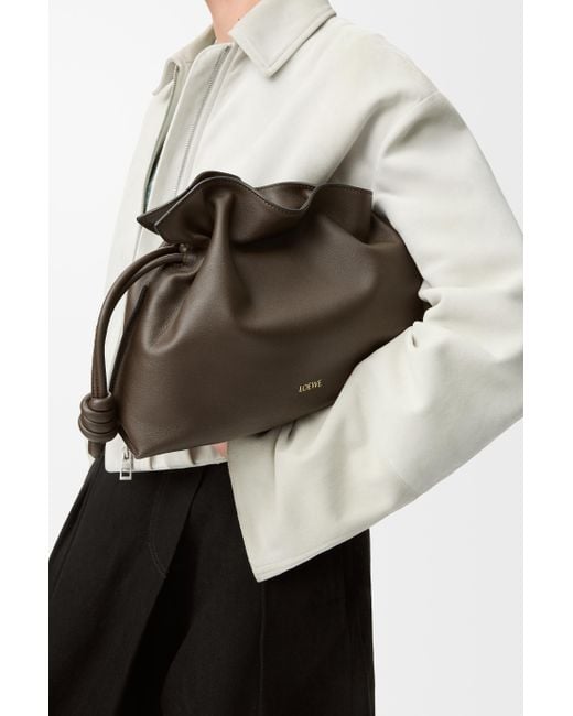 Loewe Brown Medium Flamenco Clutch